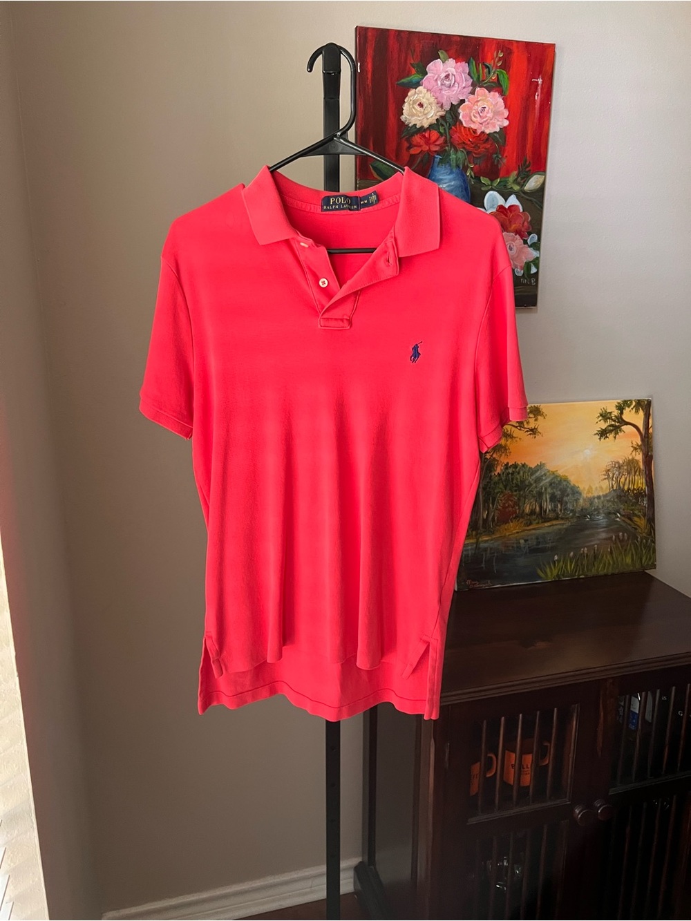 Polo by Ralph Lauren Men's red shirt-Sleeve Polo Shirt